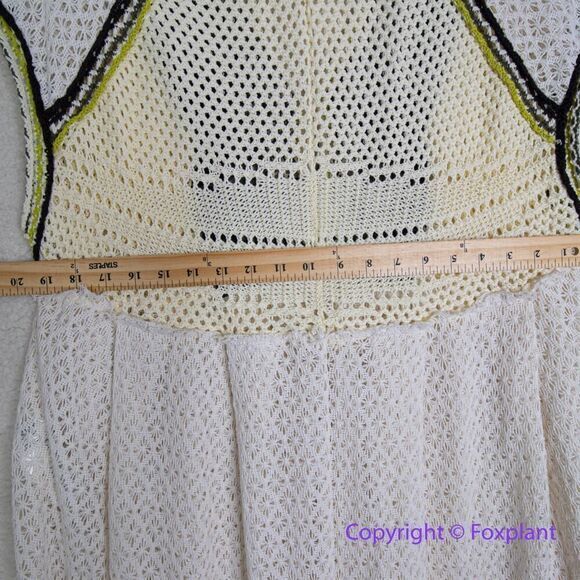 New! Free People Small Kelly Crochet Maxi Top Dress Swim Suit Cover Up, size XS - Picture 13 of 16